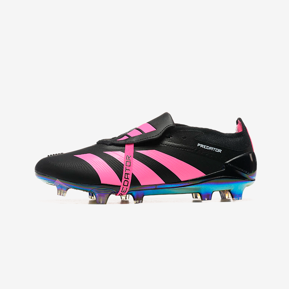 Chuteira Adidas Predator Elite Tongue FG - Preta e Rosa