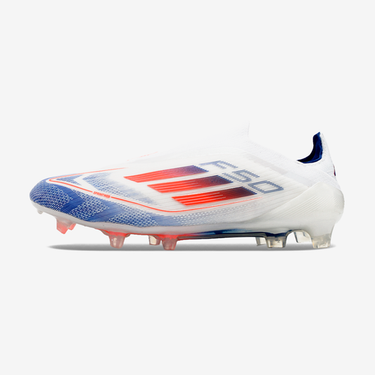 Chuteira Adidas F50 LL FG - Branca, Laranja e Azul