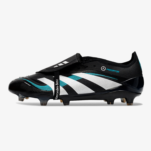 Chuteira Adidas Predator Elite Fold-Over Tongue FG - Preta, Branca e Azul