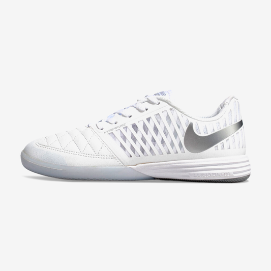 Tênis Futsal Nike Lunar Gato IC - Branca e Prata