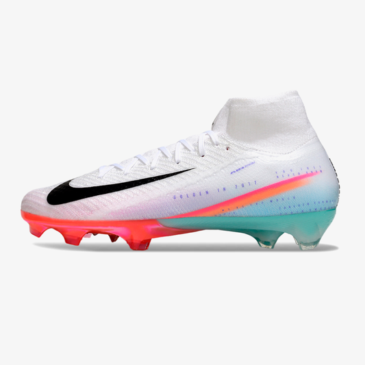 Chuteira Nike Air Zoom Mercurial Superfly 10 Sam Kerr Elite FG - Branca, Rosa e Azul