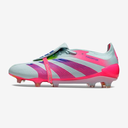 Chuteira Adidas Predator Elite Tongue FG - Branca e Rosa
