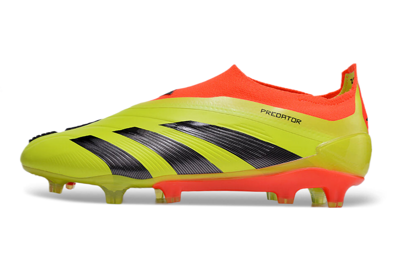 Chuteira Adidas Predator Elite Laceless FG - Verde, Preta e Laranja