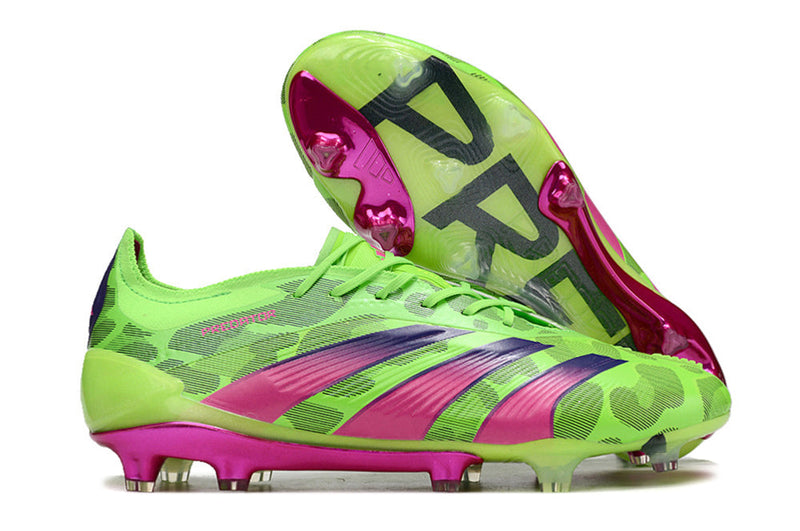 Chuteira Adidas Predator Elite FG - Verde e Rosa