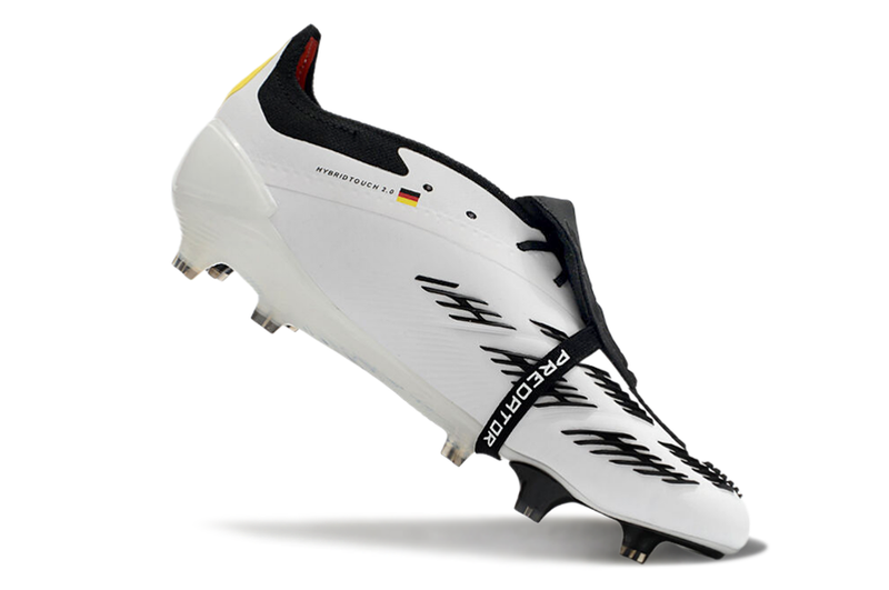 Chuteira Adidas Predator Elite Tongue FG - Branca e Preta