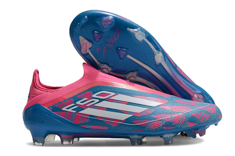 Chuteira Adidas F50 LL FG - Azul e Rosa