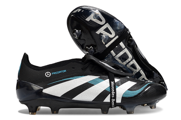 Chuteira Adidas Predator Elite Fold-Over Tongue FG - Preta, Branca e Azul