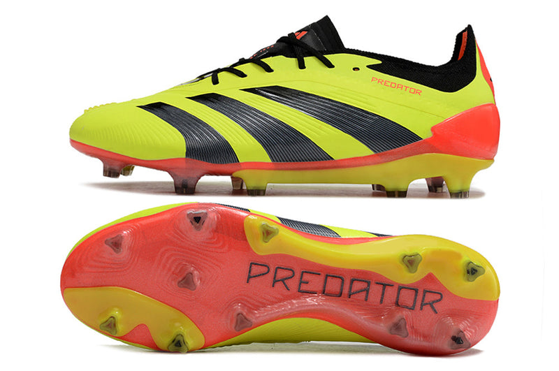 Chuteira Adidas Predator Elite FG - Verde e Laranja