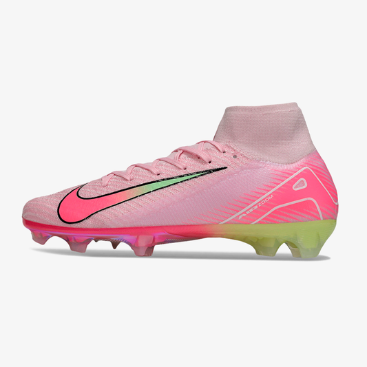 Chuteira Nike Air Zoom Mercurial Superfly 10 Elite FG - Rosa e Verde