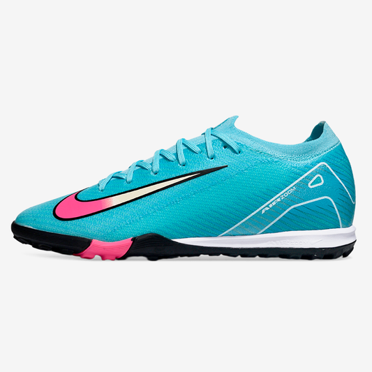 Chuteira Society Nike Air Zoom Mercurial Vapor 16 Elite TF - Azul, Preta e Rosa