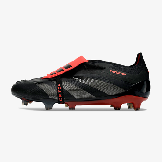 Chuteira Adidas Predator Elite Tongue FG - Preta e Vermelha