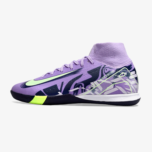 Chuteira Nike Air Zoom Mercurial Superfly 10 Elite  IC - Roxa e Verde