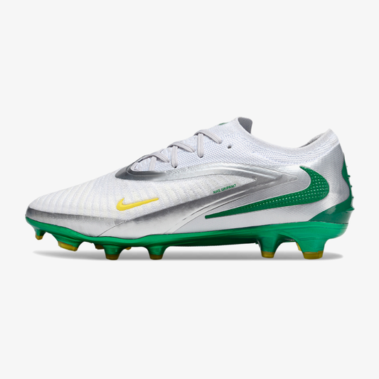 Chuteira Nike Phantom 6 Elite FG - Cinza, Prata e Verde