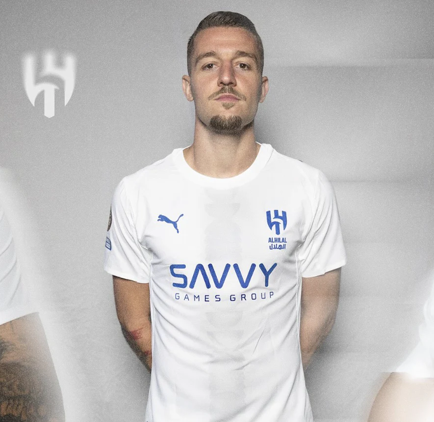 Camisa Al Hilal 2025/26 II Com Patrocionios - detalhe