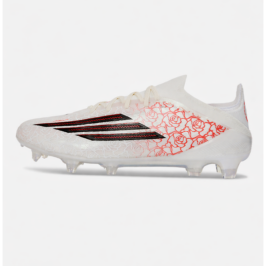 Chuteira Adidas F50 YAMAL FG - Branca e Vermelha