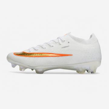 Chuteira Nike Air Zoom Mercurial Vapor 17 Elite FG - Branca e Laranja