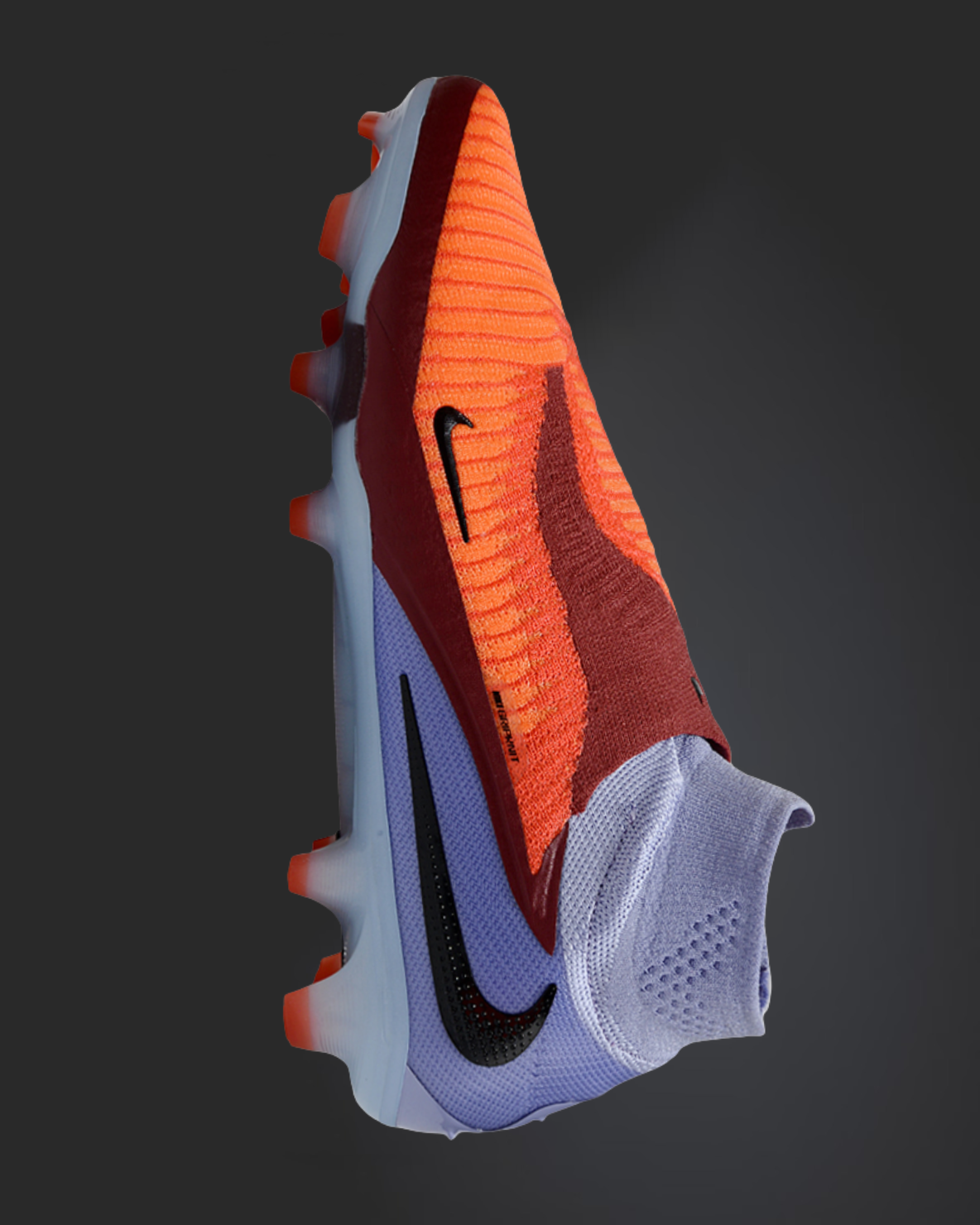Chuteira Nike Phantom 6 Elite FG - Roxa e Laranja