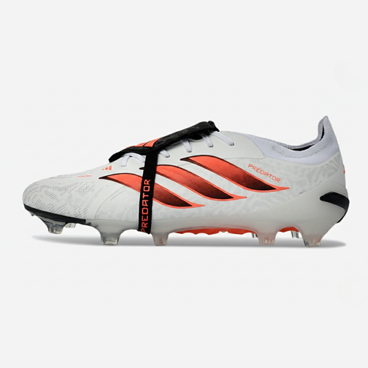 Chuteira Adidas Predator Elite FT 26 FG - Branca, Preta e Vermelha