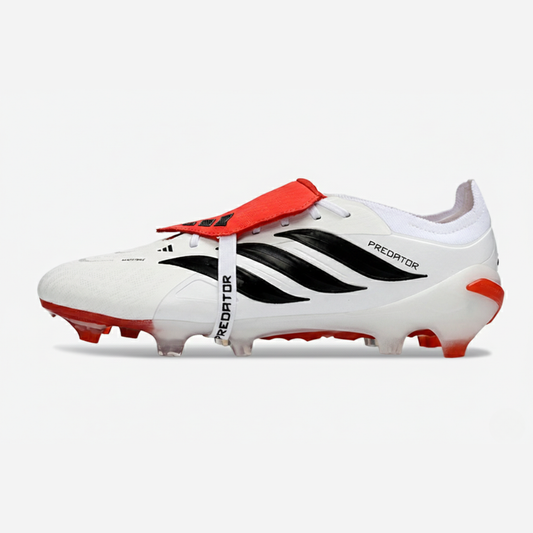 Chuteira Adidas Predator Elite FT 26 FG - Branca, Vermelha e Preta