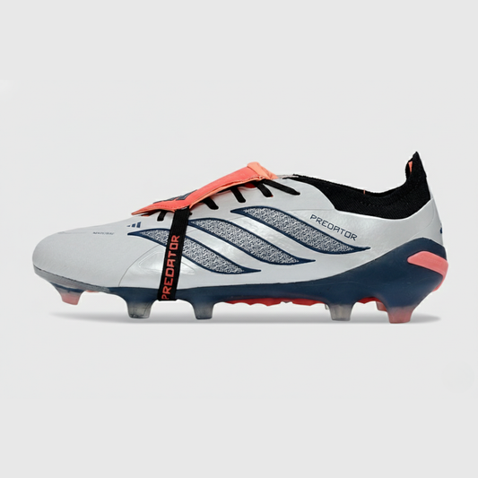 Chuteira Adidas Predator Elite FT 26 FG - Prateada, Azul e Vermelha
