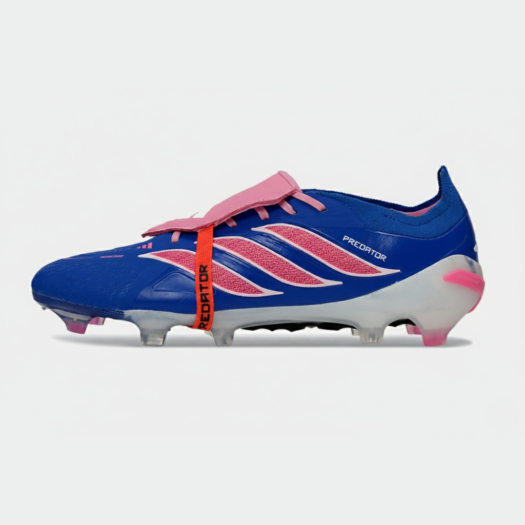 Chuteira Adidas Predator Elite FT 26 FG - Azul, Rosa e Branca