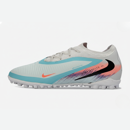Chuteira Nike Phantom 6 Elite TF - Rosa, Azul e Branca - United 02 Pack