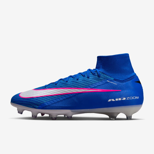 Chuteira Nike Air Zoom Mercurial Superfly 10 Elite FG - Azul, Branca e Rosa - Attack Pack