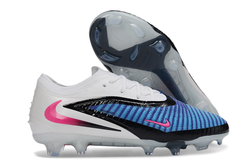 Chuteira Nike Phantom 6 Elite FG - Azul, Branca e Rosa - Attack Pack