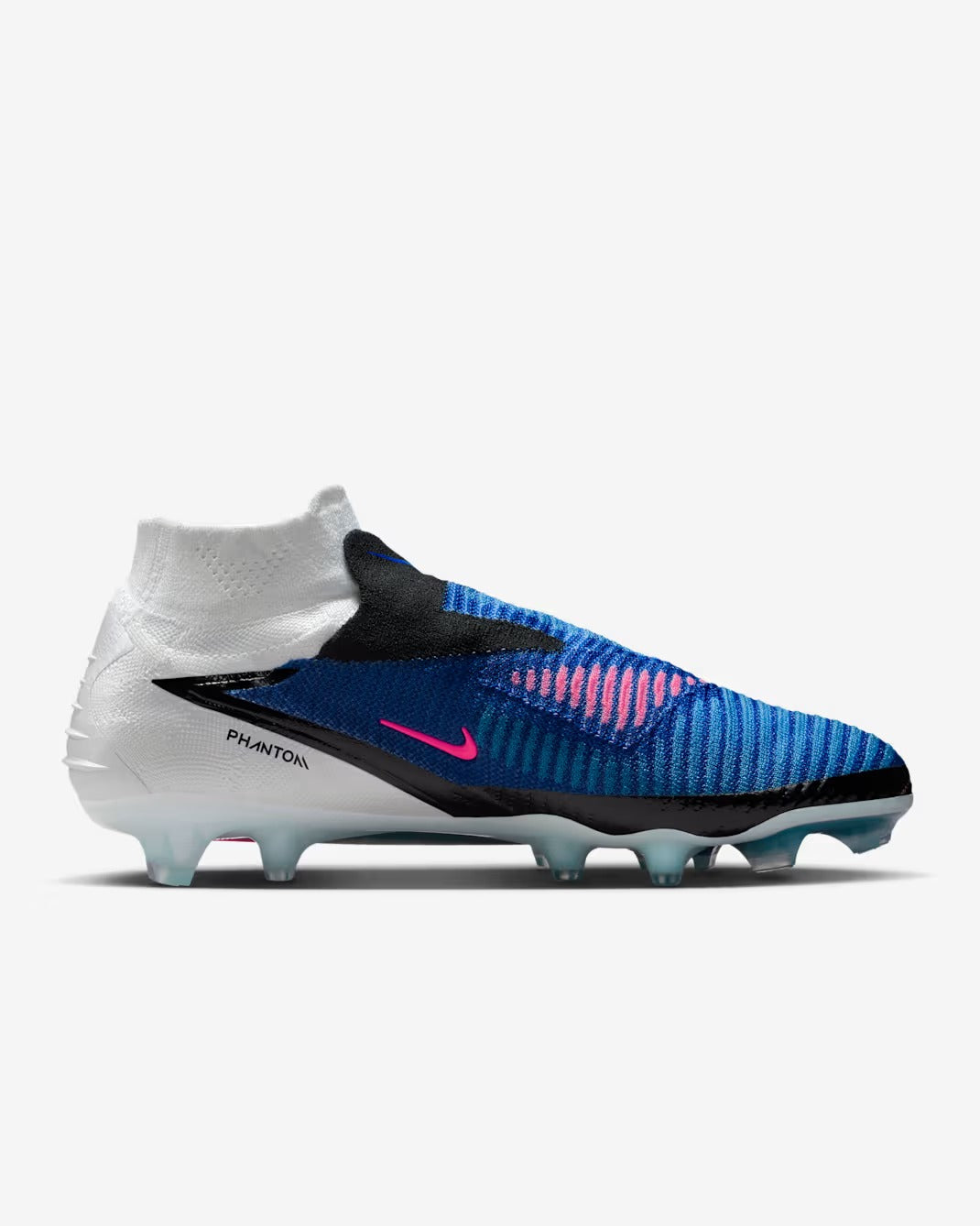 Chuteira Nike Phantom 6 Elite FG - Branca, Azul e Rosa - Attack Pack
