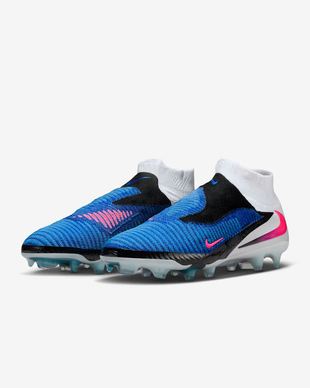 Chuteira Nike Phantom 6 Elite FG - Branca, Azul e Rosa - Attack Pack