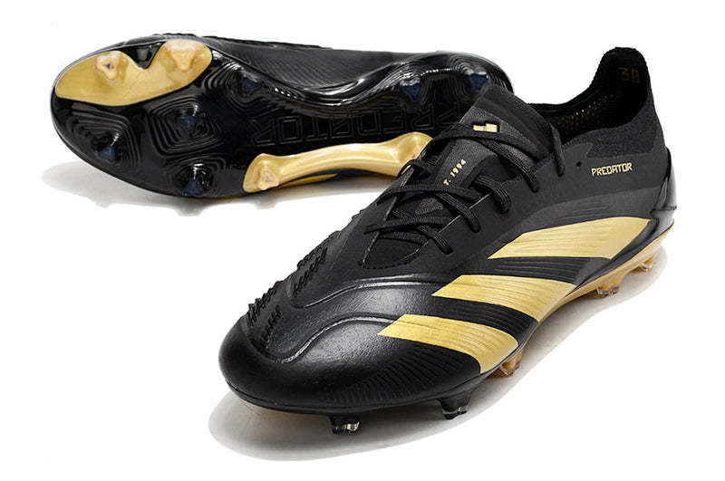 Chuteira Adidas Predator Elite FG - Dourada e Preta