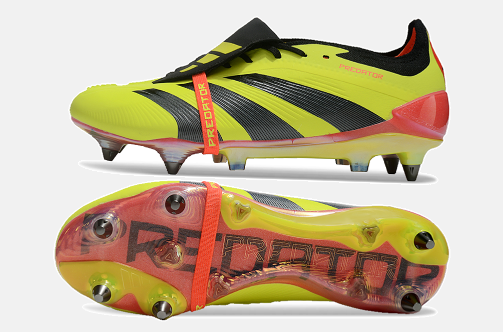 Adidas Predator Elite Fold-Over Tongue SG - Amarela, Preta e Laranja