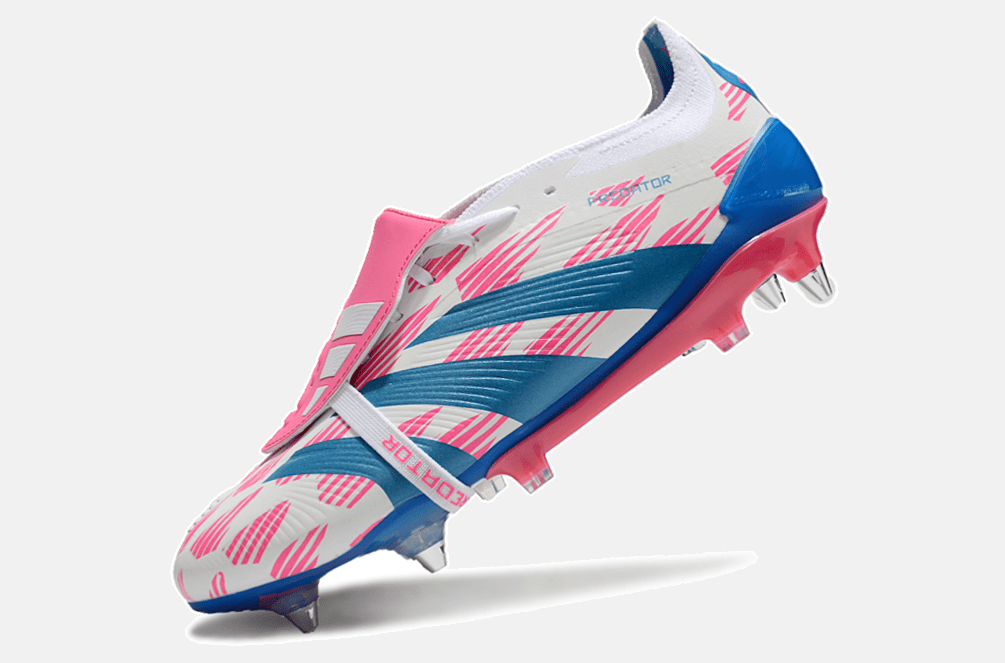 Adidas Predator Elite Fold-Over Tongue SG - Branca, Azul e Rosa - MAGNUM SPORT*