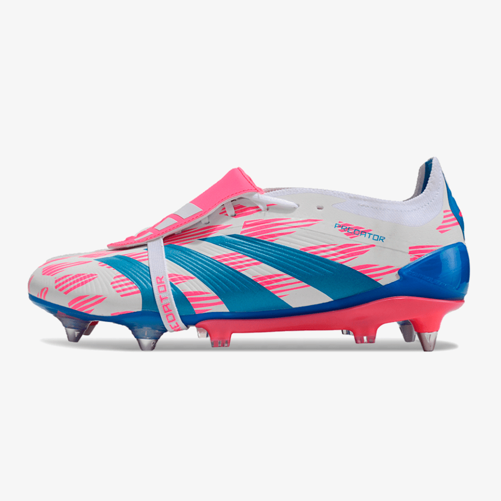 Adidas Predator Elite Fold-Over Tongue SG - Branca, Azul e Rosa - MAGNUM SPORT*