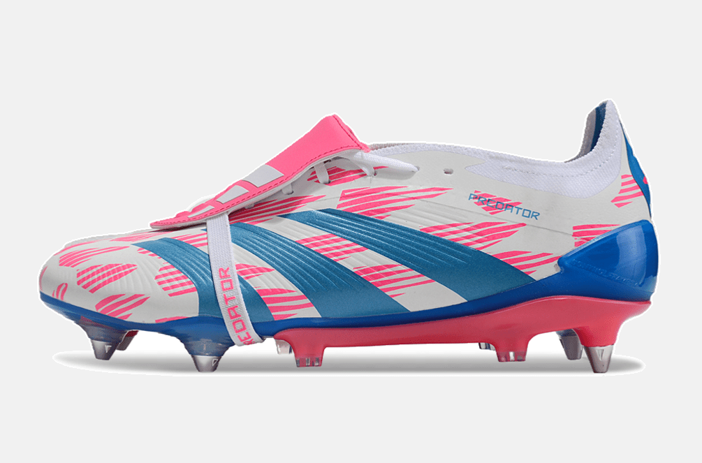 Adidas Predator Elite Fold-Over Tongue SG - Branca, Azul e Rosa - MAGNUM SPORT*