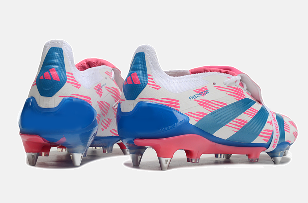 Adidas Predator Elite Fold-Over Tongue SG - Branca, Azul e Rosa