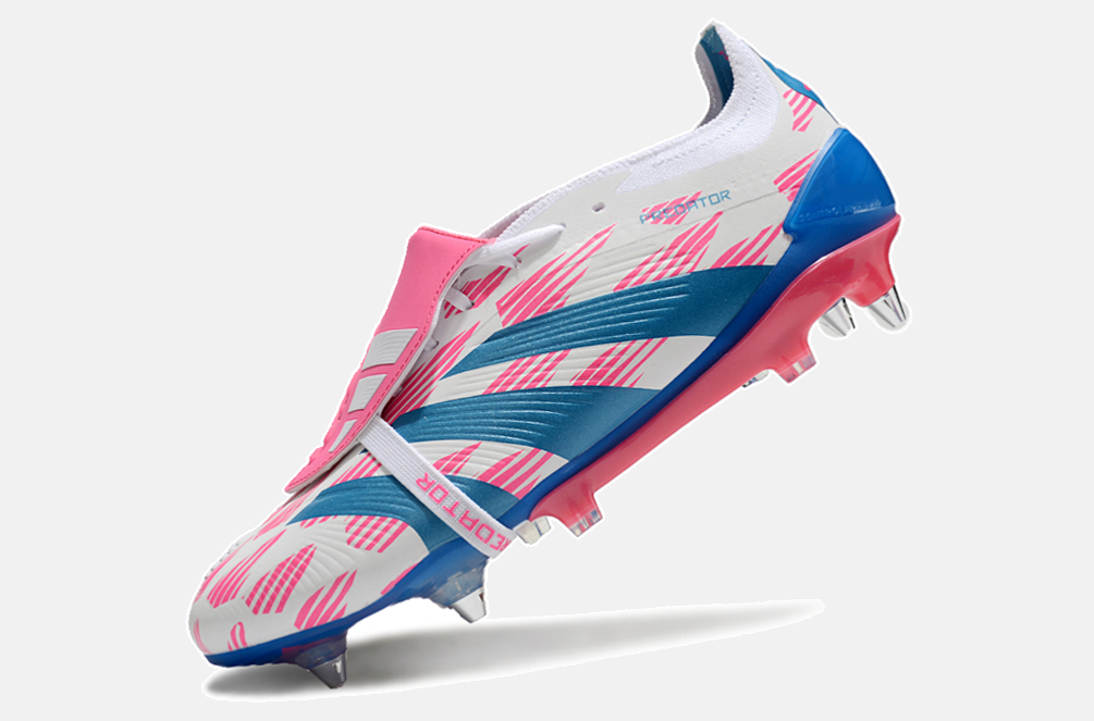 Adidas Predator Elite Fold-Over Tongue SG - Branca, Azul e Rosa