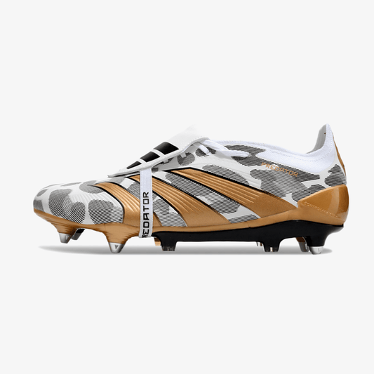 Adidas Predator Elite Fold-Over Tongue SG - Branca, Dourada e Preta - MAGNUM SPORT*