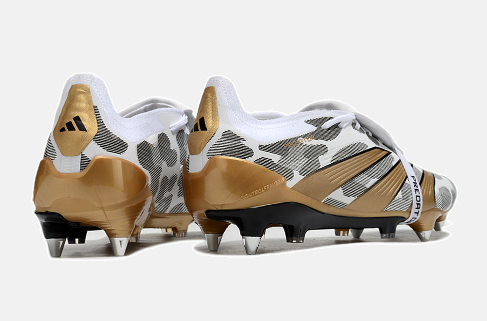 Adidas Predator Elite Fold-Over Tongue SG - Branca, Dourada e Preta