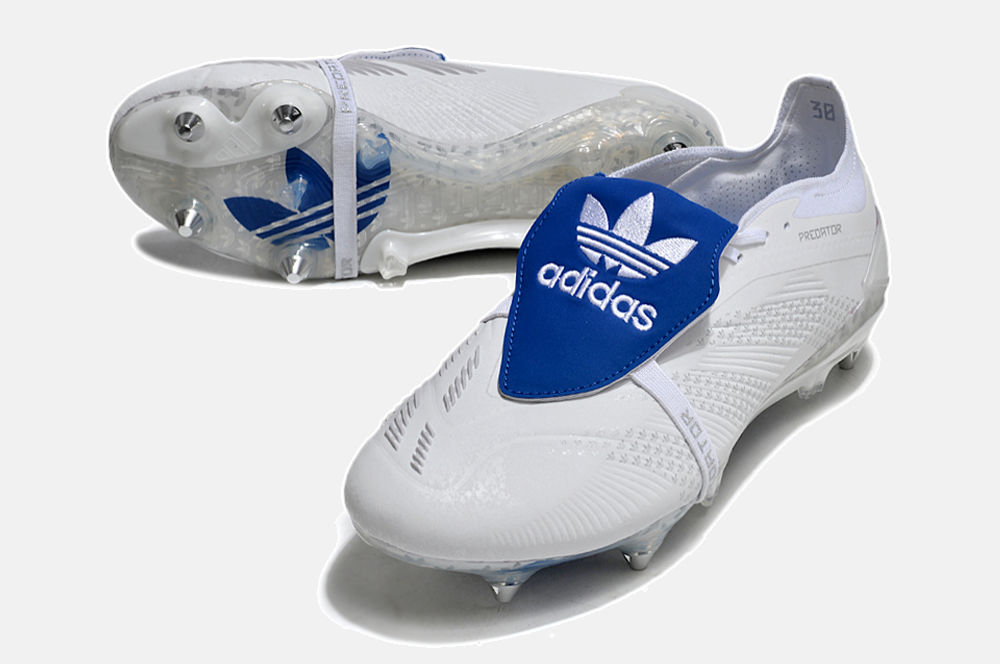 Adidas Predator Elite Fold-Over Tongue SG - Branca e Azul