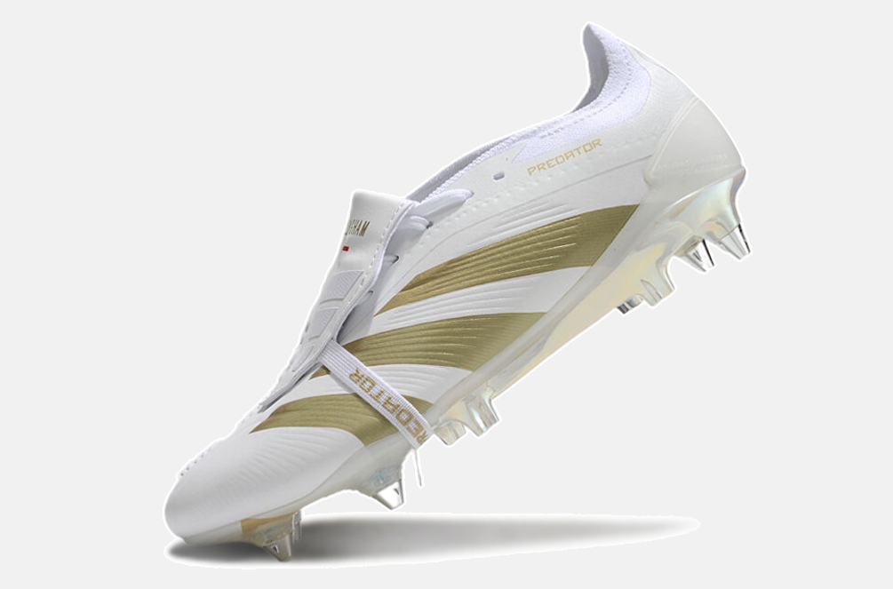 Adidas Predator Elite Fold-Over Tongue SG - Branca e Dourada - imagem 5