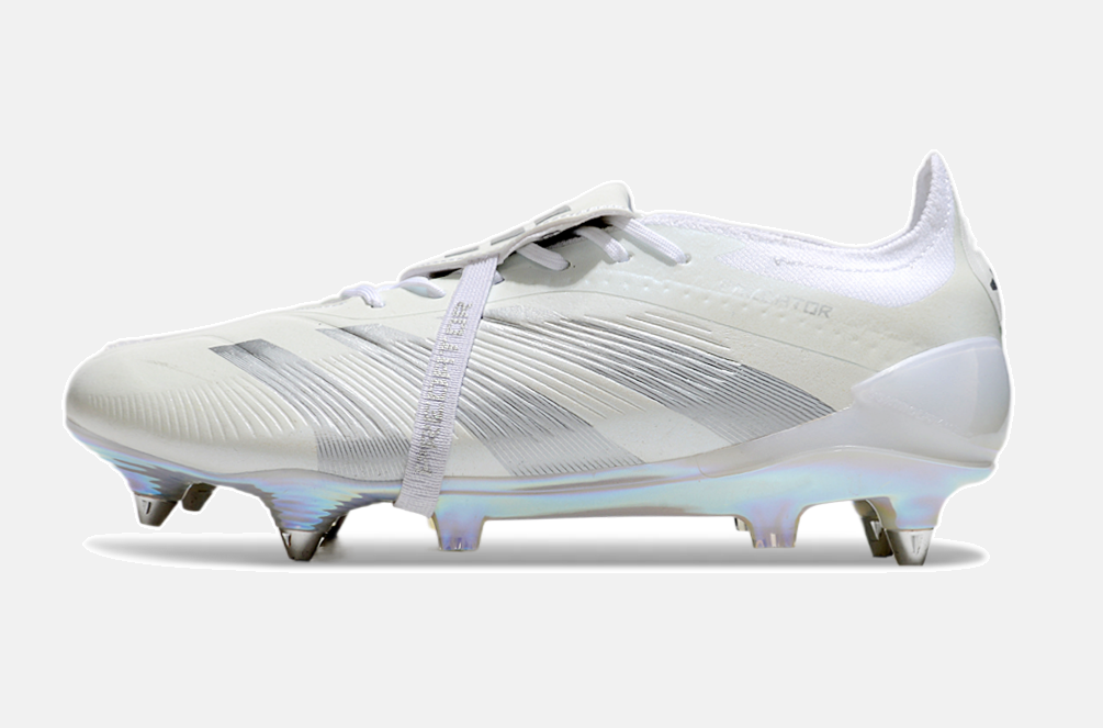 Adidas Predator Elite Fold-Over Tongue SG - Branca e Prata