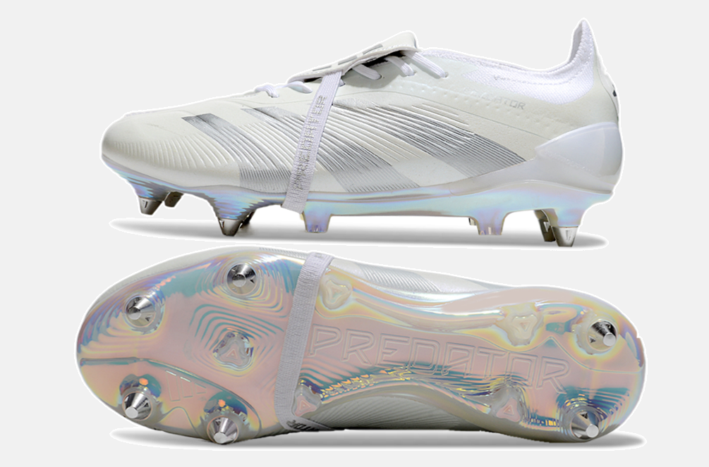 Adidas Predator Elite Fold-Over Tongue SG - Branca e Prata