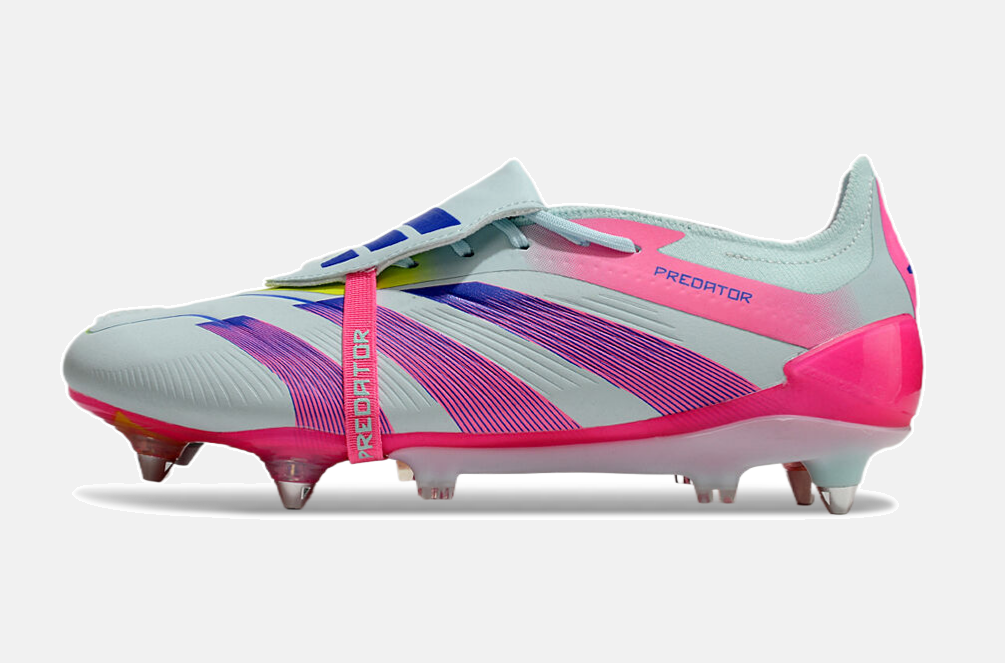 Adidas Predator Elite Fold-Over Tongue SG - Branca, Rosa e Roxa