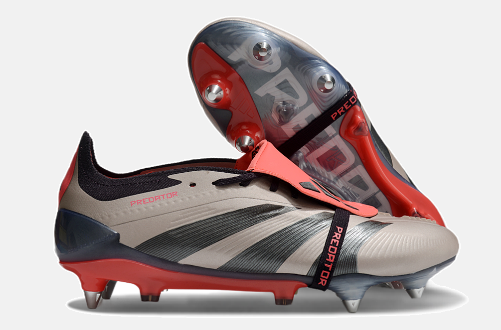 Adidas Predator Elite Fold-Over Tongue SG - Marrom, Laranja e Preta