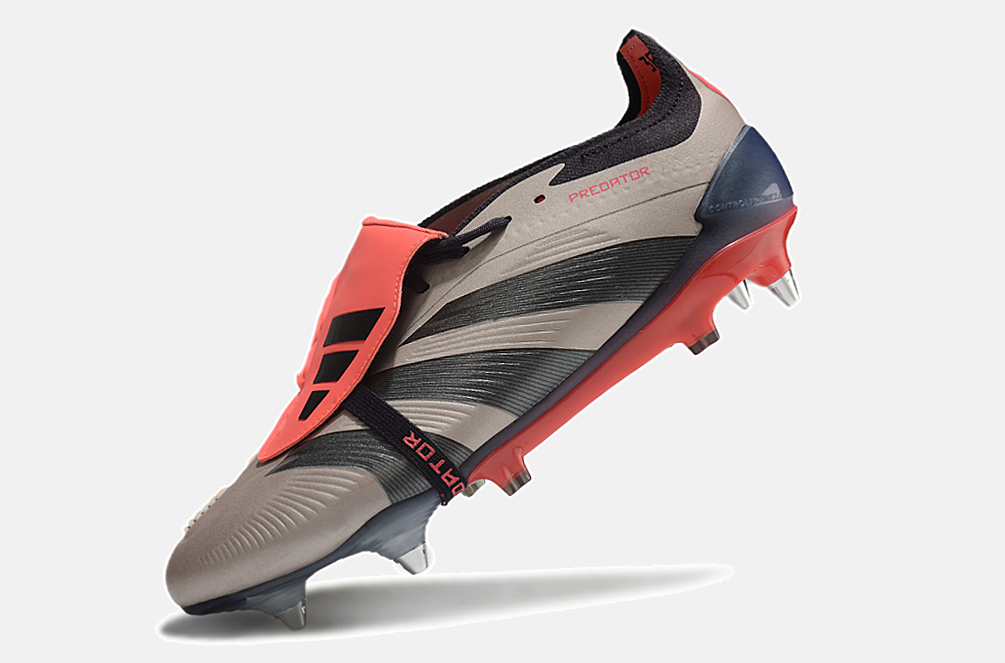 Adidas Predator Elite Fold-Over Tongue SG - Marrom, Laranja e Preta