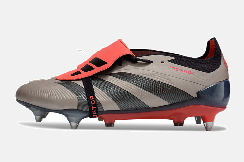 Adidas Predator Elite Fold-Over Tongue SG - Marrom, Laranja e Preta
