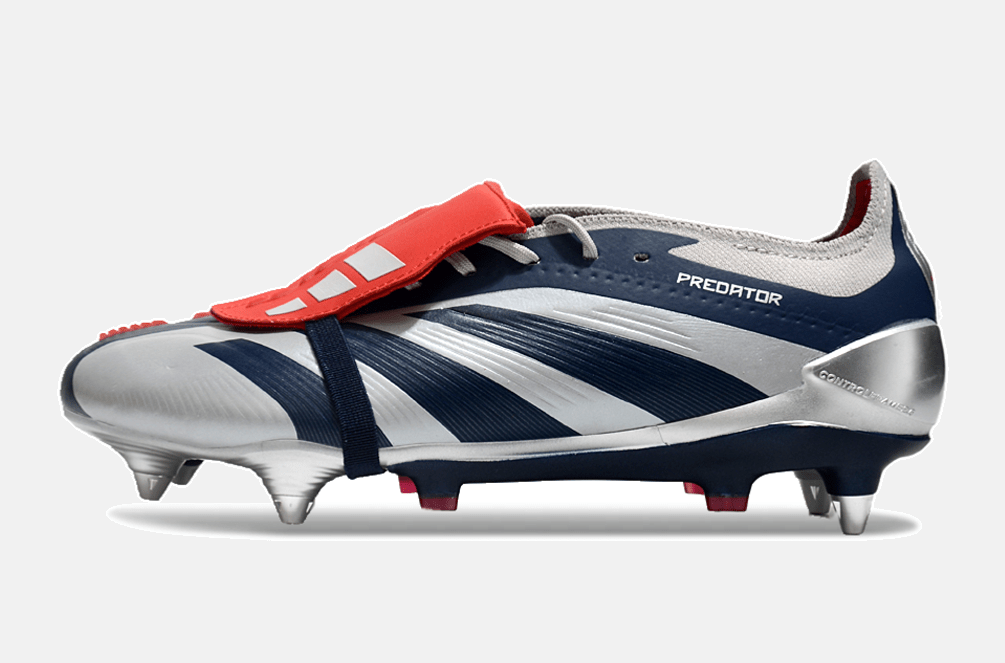 Adidas Predator Elite Fold-Over Tongue SG - Prata, Azul e Vermelha - MAGNUM SPORT*