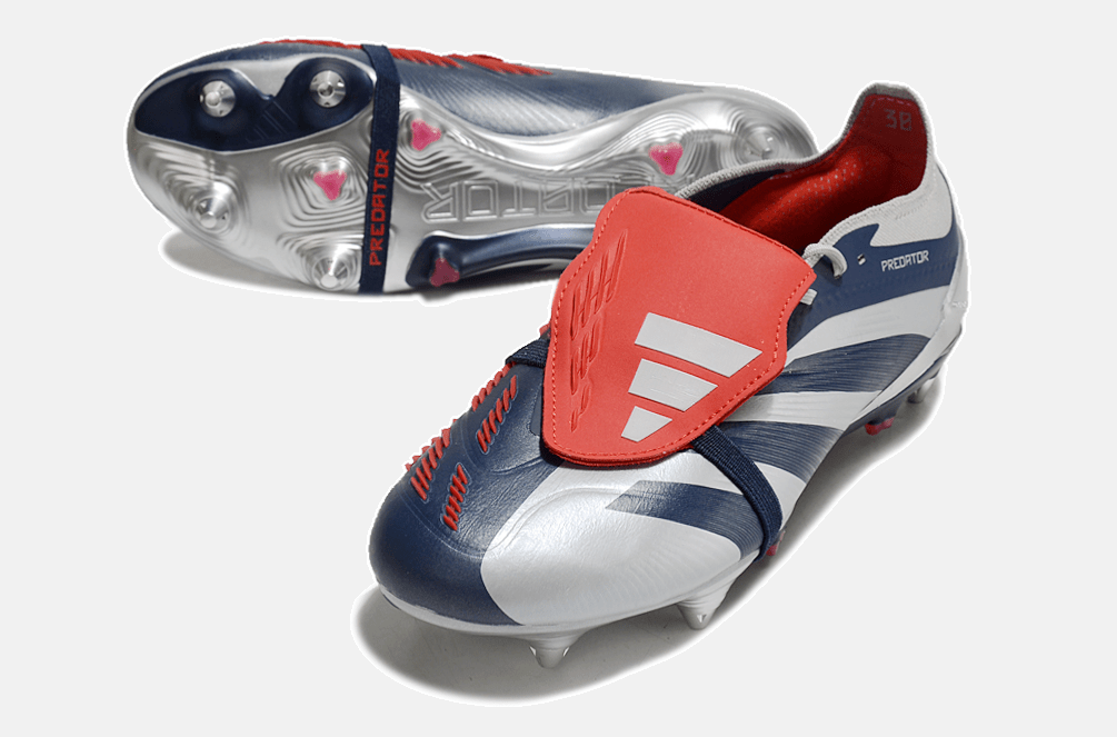 Adidas Predator Elite Fold-Over Tongue SG - Prata, Azul e Vermelha - MAGNUM SPORT*