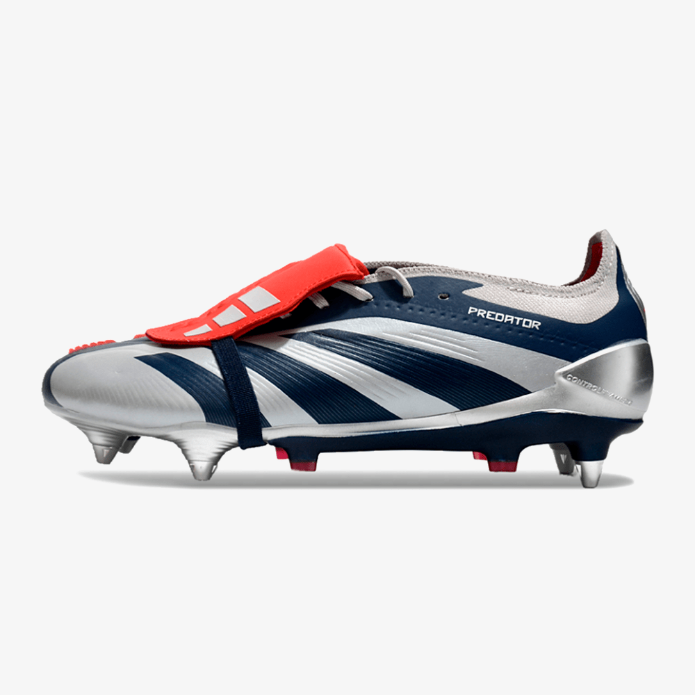 Adidas Predator Elite Fold-Over Tongue SG - Prata, Azul e Vermelha - MAGNUM SPORT*